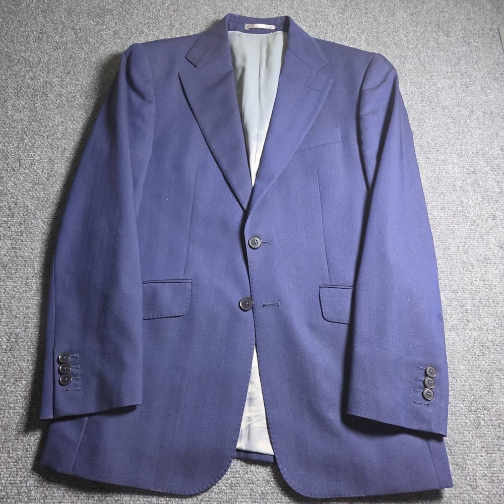 Charles Tyrwhitt Blazer Men 38R Blue Wool Slim Fit Sport Coat Jacket